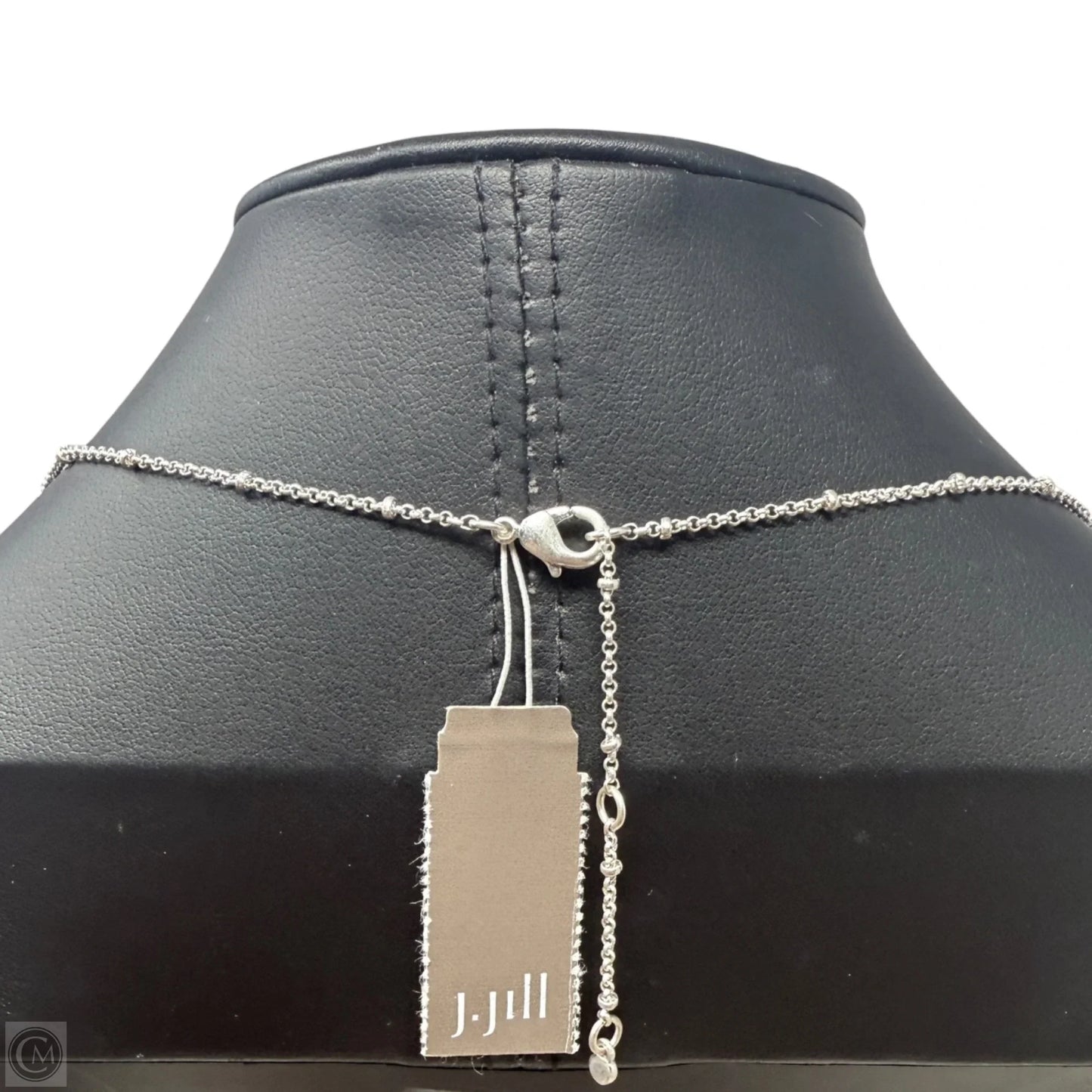 Silver Tone Heart Pendant Long Necklace By J. Jill