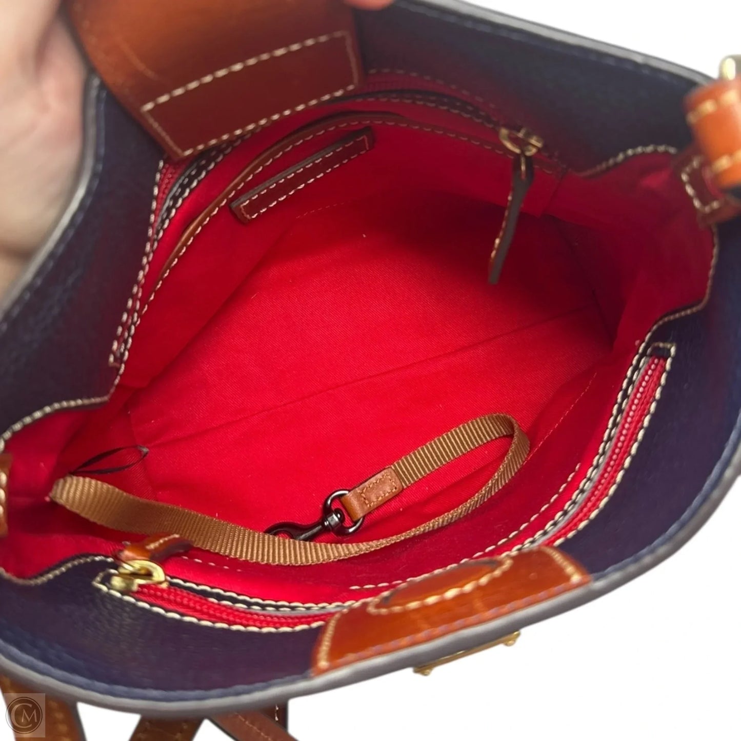 Pebbled Leather Crossbody Designer By Dooney And Bourke, Size: Medium