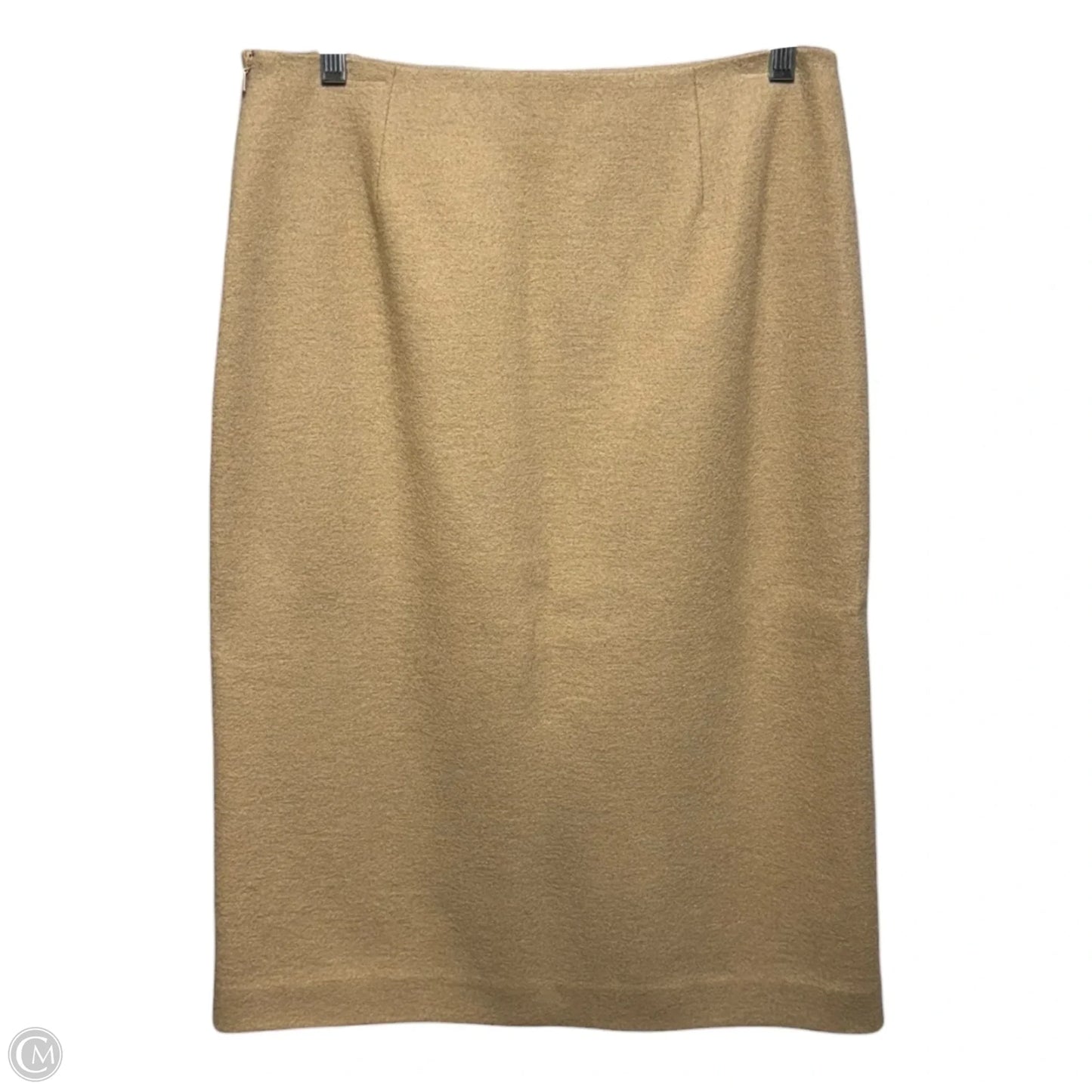 Wool Skirt Midi By Brooks Brothers In Tan, Size: 8