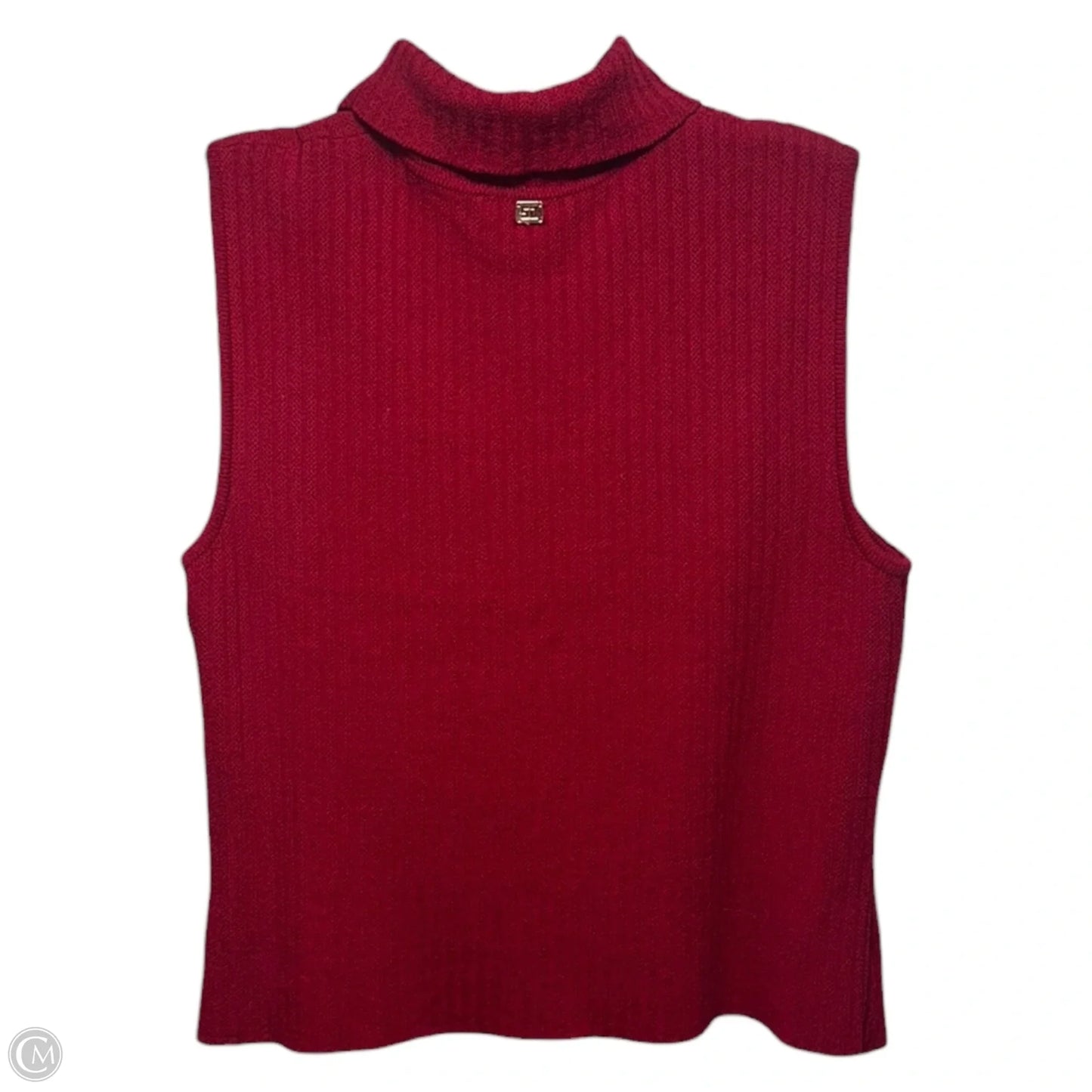Knit Top Sleeveless Luxury Designer By St John Collection In Red, Size: S