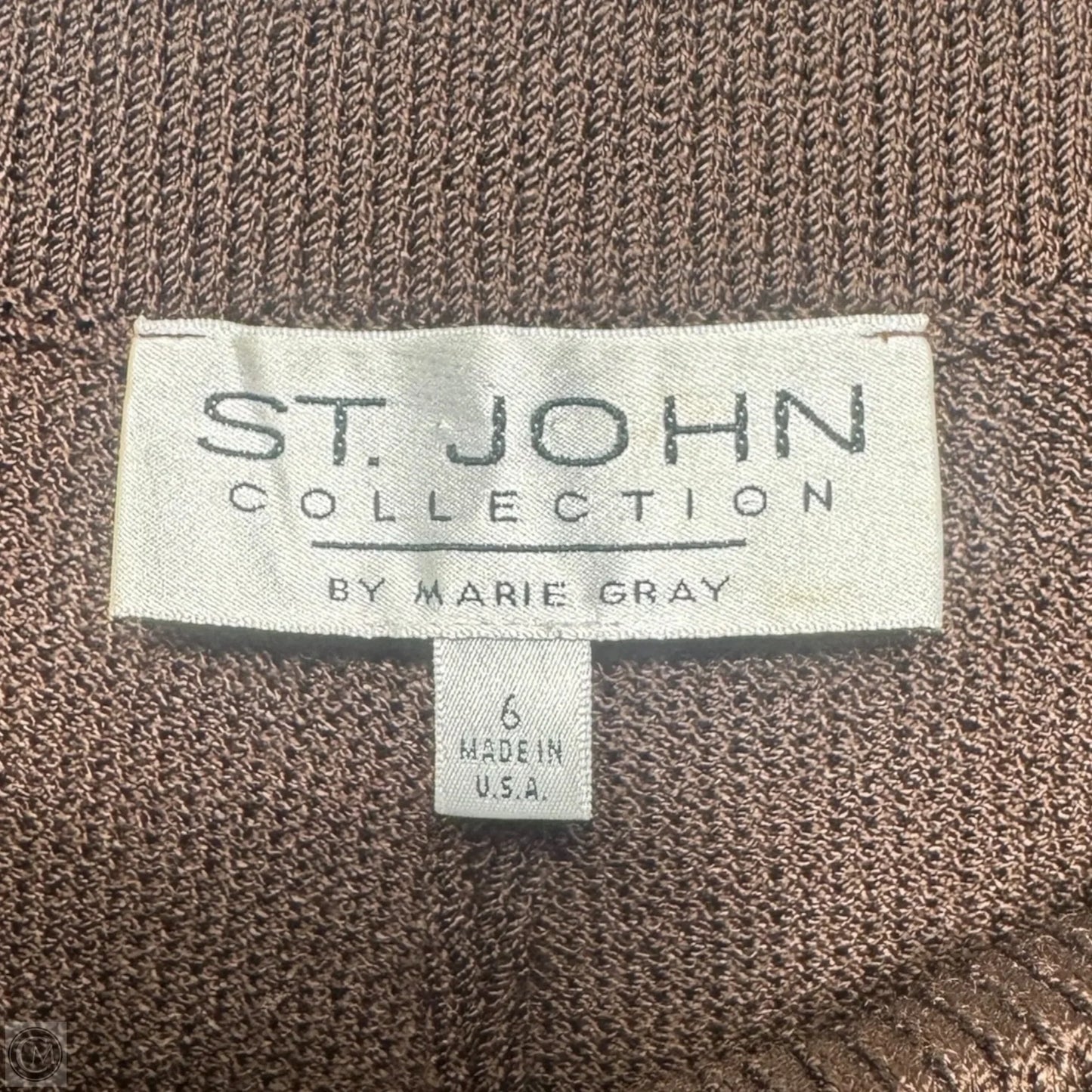 Knit Pants Luxury Designer By St John Collection In Brown, Size: 6