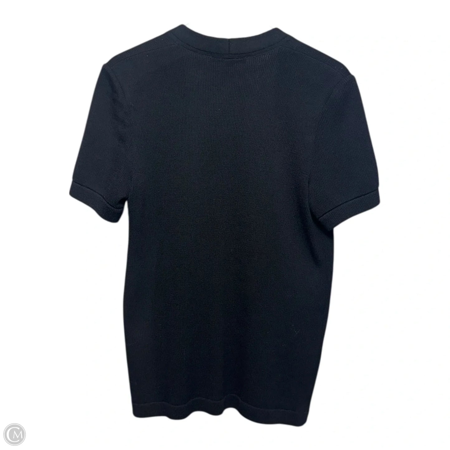 Top Short Sleeve Cardigan Luxury Designer By St John Collection In Striped Pattern, Size: S