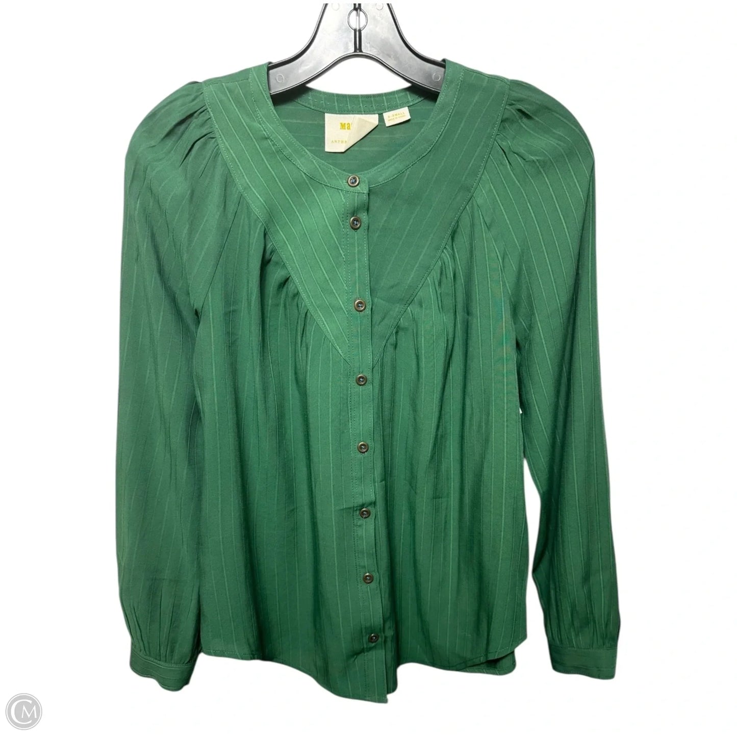 Top Long Sleeve By Maeve In Green, Size: Xs