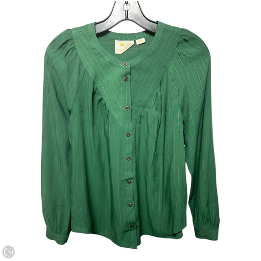Top Long Sleeve By Maeve In Green, Size: Xs