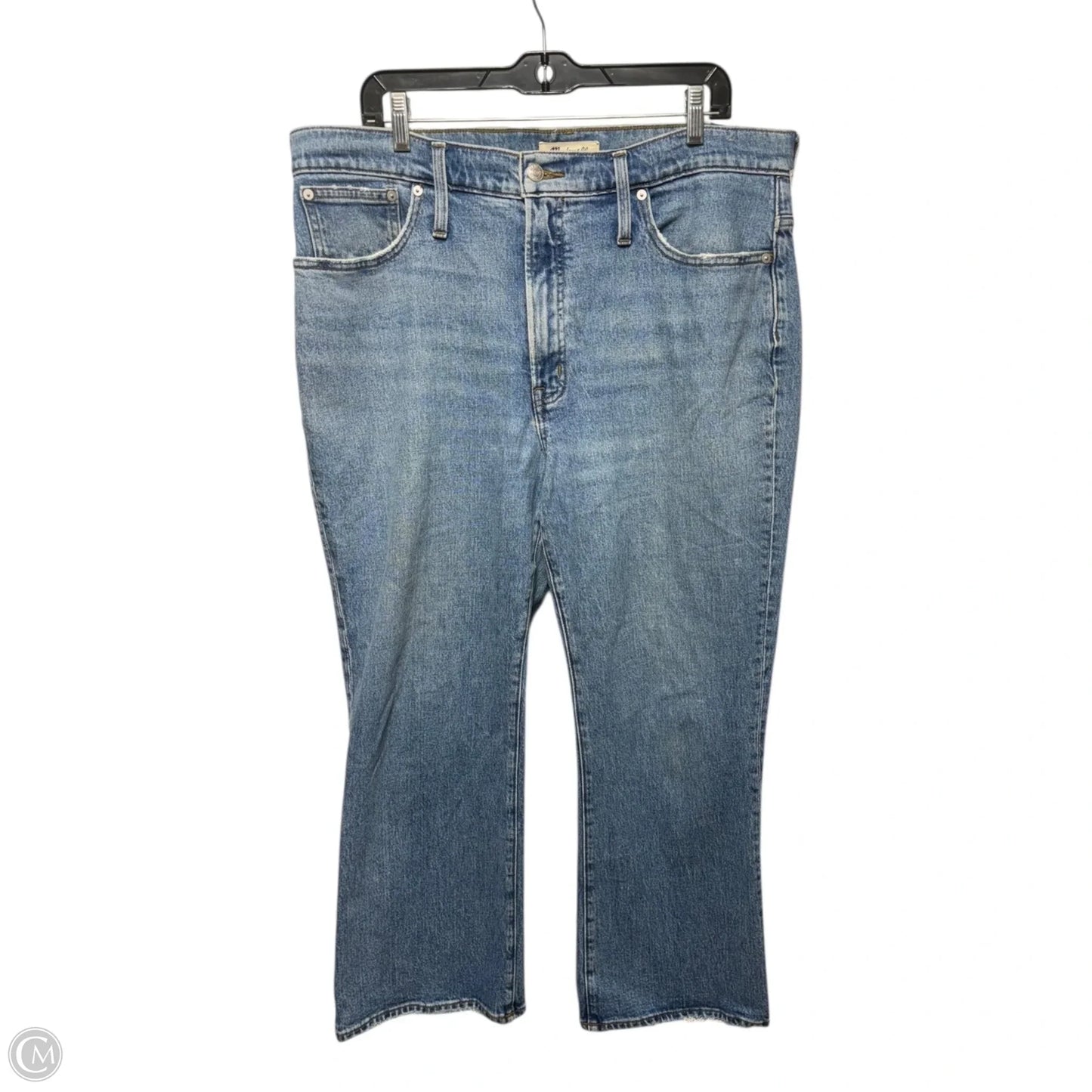 Cropped Jeans Flared By Madewell In Blue Denim, Size: 16