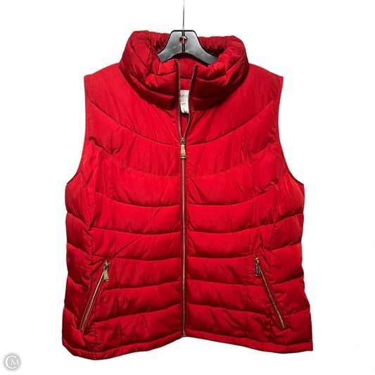 Vest Puffer & Quilted By Calvin Klein In Red, Size: 1x