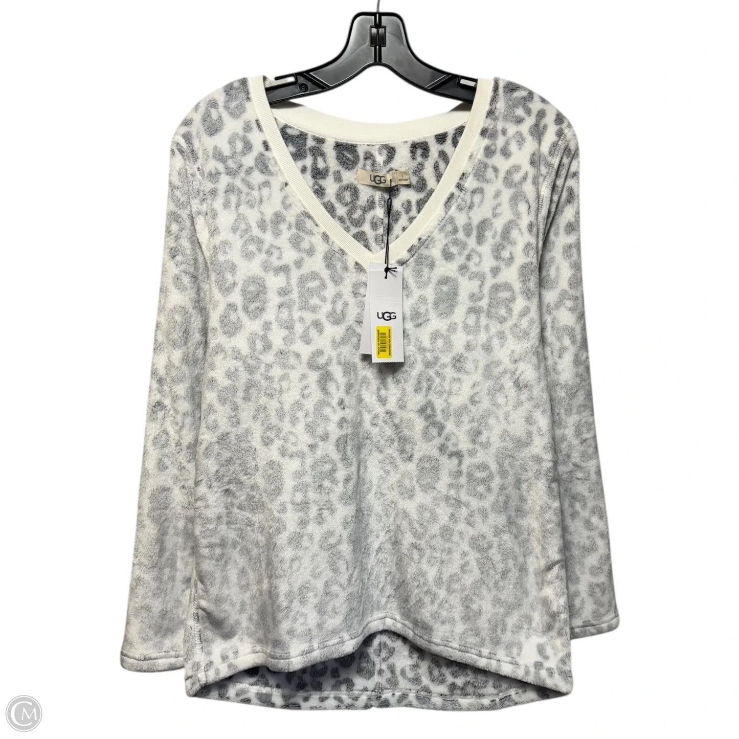 Fleece Sweatshirt Designer By Ugg In Animal Print, Size: L