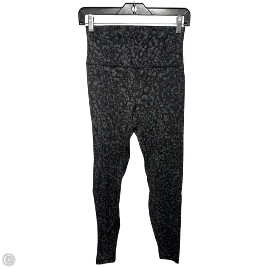Athletic Leggings By Lululemon In Black & Grey, Size: 6