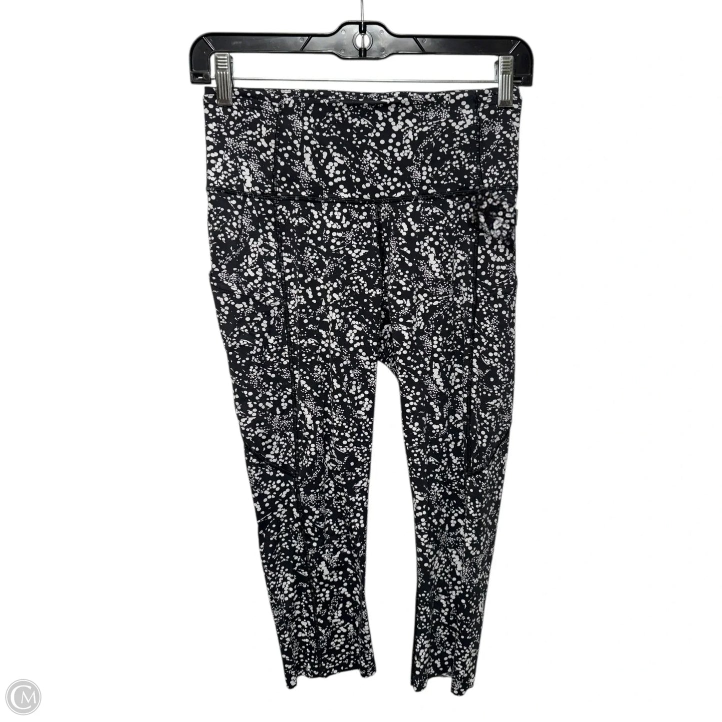 Athletic Leggings Capris By Lululemon In Black & White, Size: S