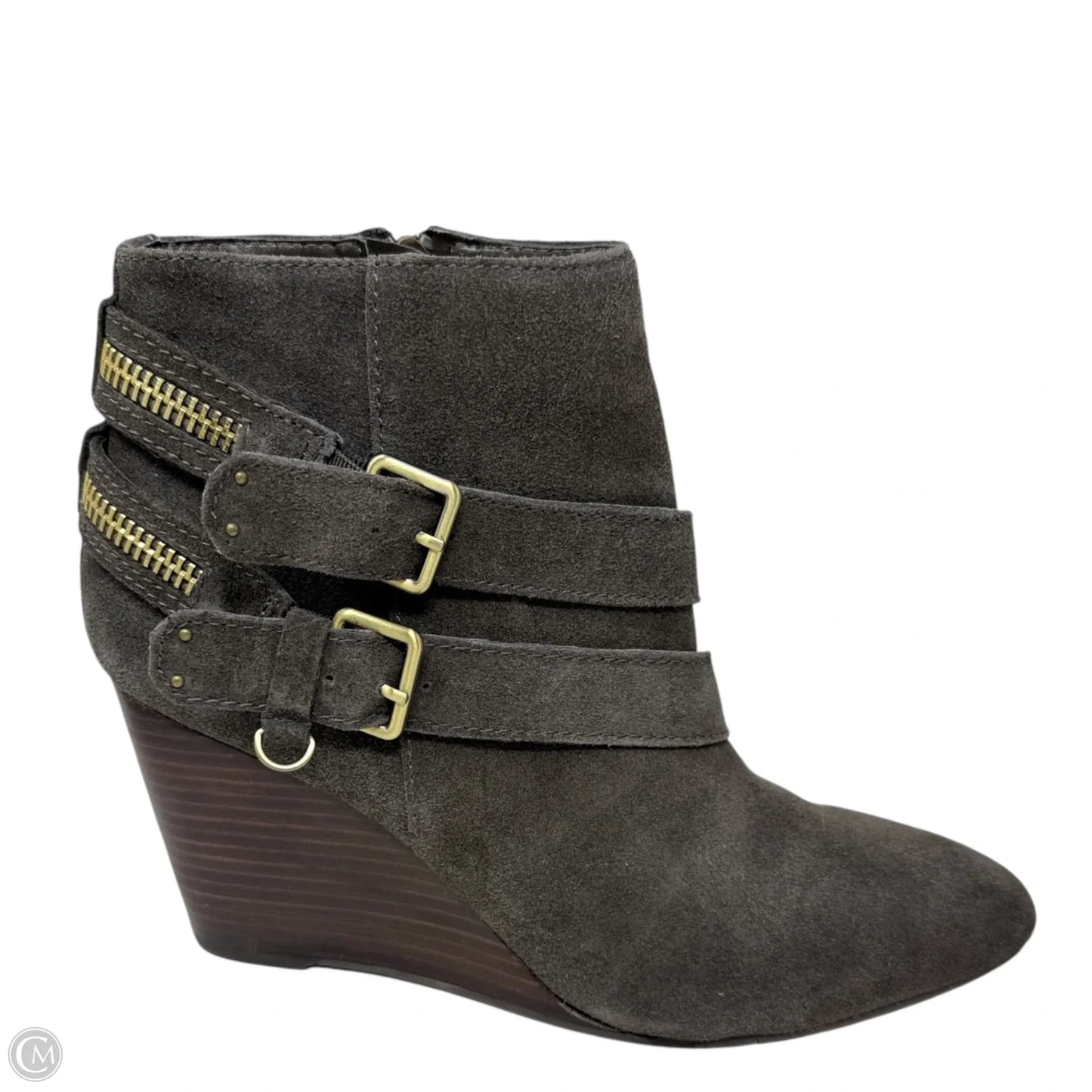 Suede Wedge Ankle Boots By Dolce Vita In Grey, Size: 8