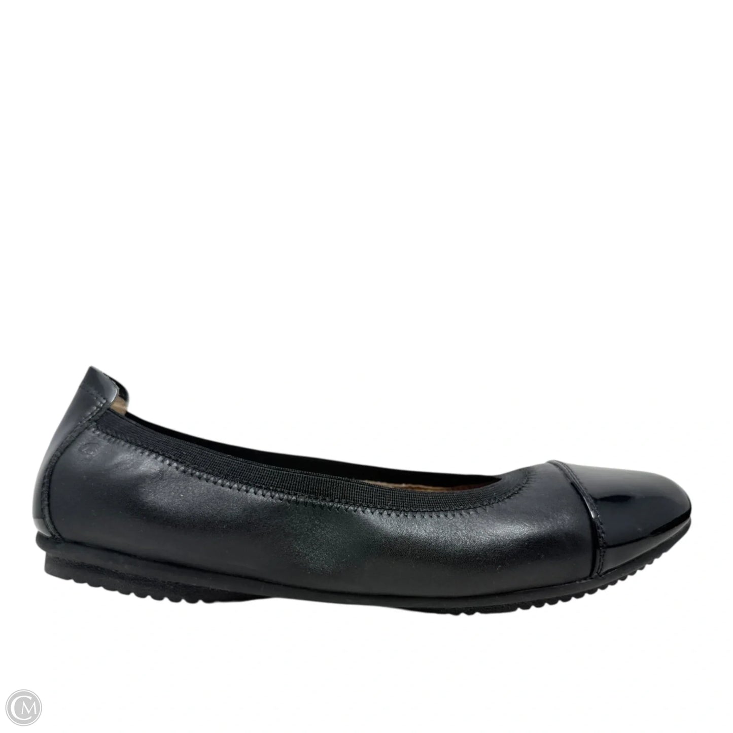 Pippa 07 Patent Cap Toe Leather Flats By Josef Seibel In Black, Size: 9 (40 EU)