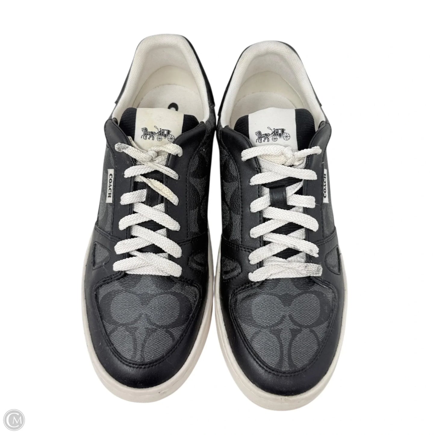 Clip Court Sneakers Designer By Coach In Black, Size: 9