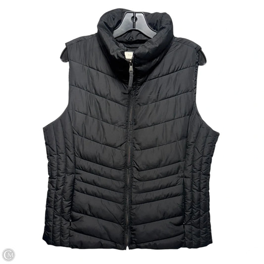 Vest Puffer & Quilted By Talbots In Black, Size: L