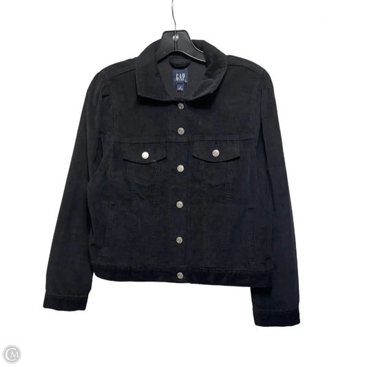Puff Sleeve Corduroy Jacket By Gap In Black, Size: M
