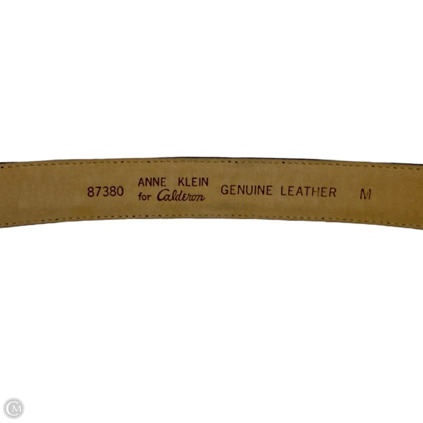 Vintage  Leather Belt By Anne Klein, Size: Medium