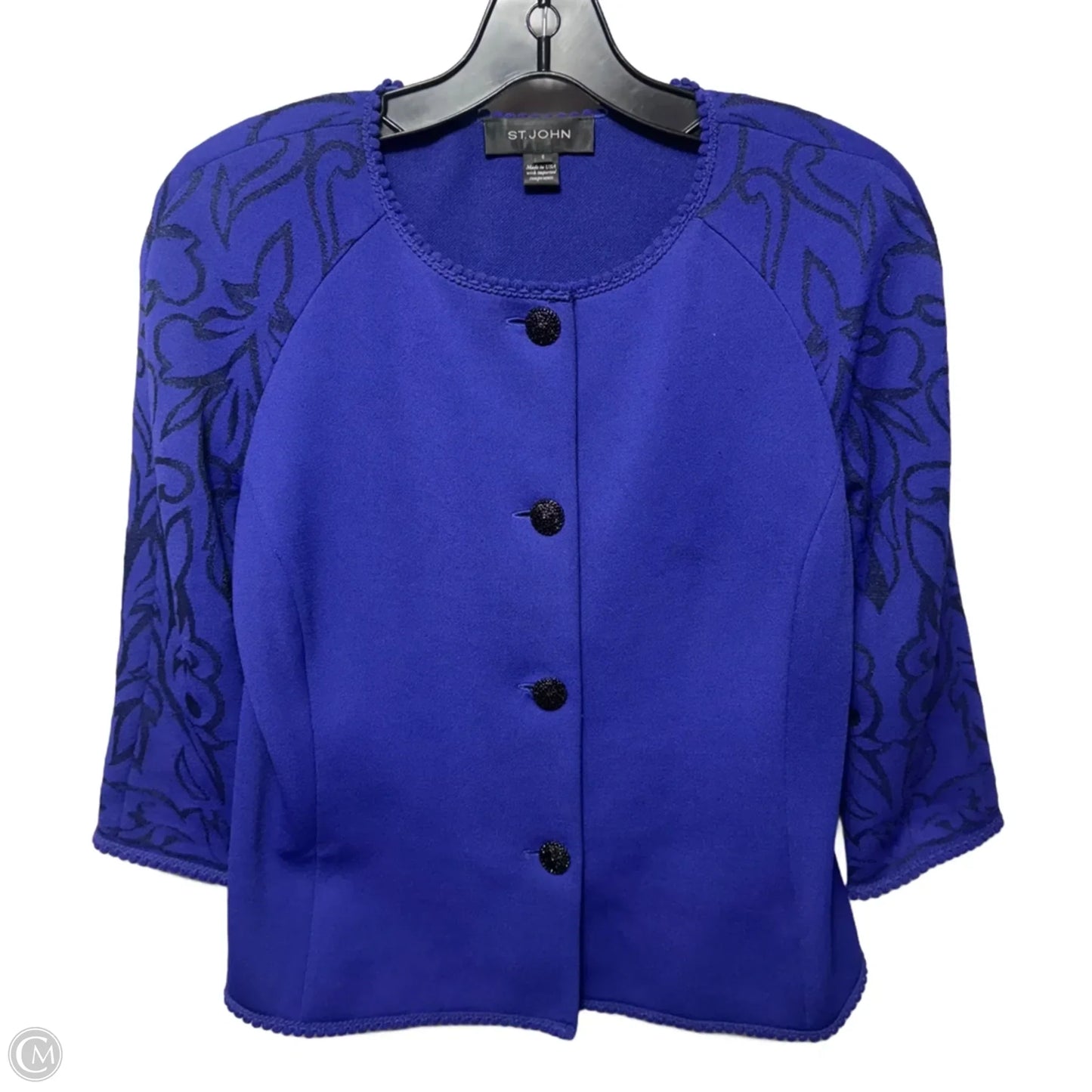 Blazer Luxury Designer By St John Collection In Purple, Size: 6