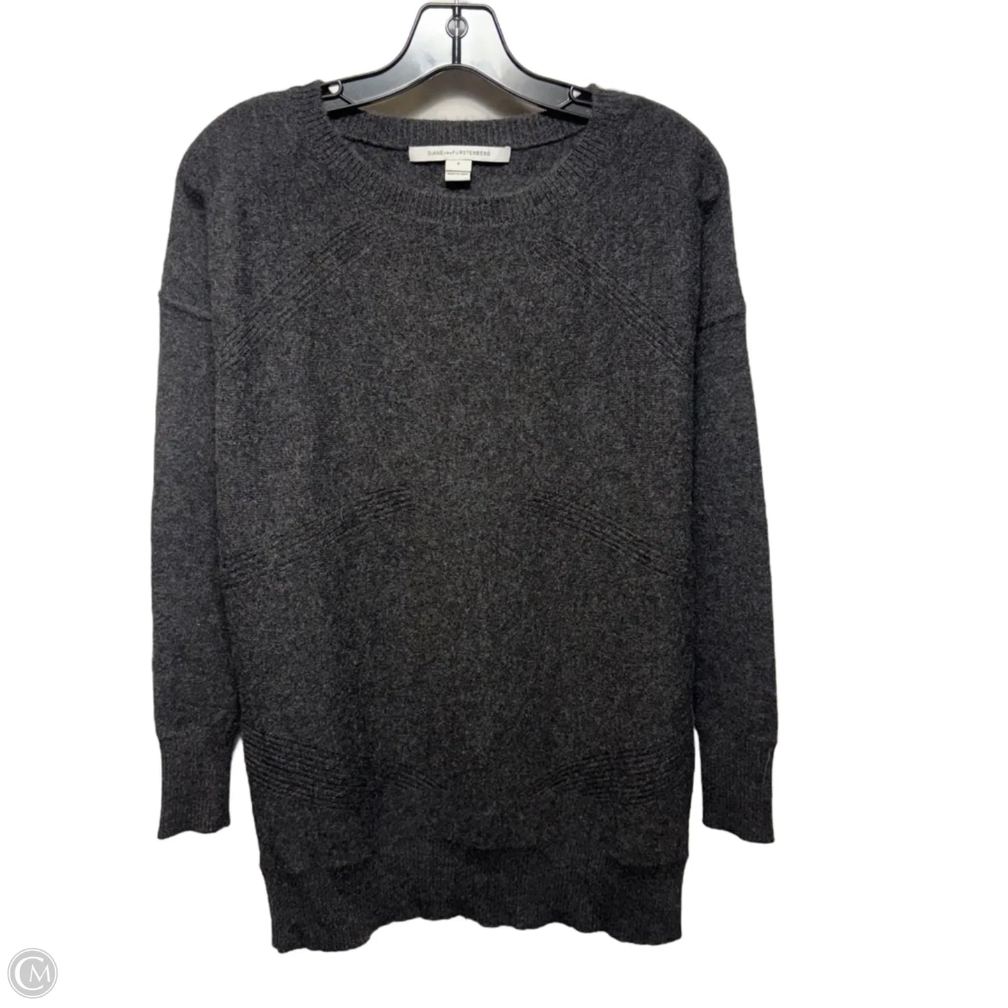 Cashmere Sweater Designer By Diane Von Furstenberg In Grey, Size: S