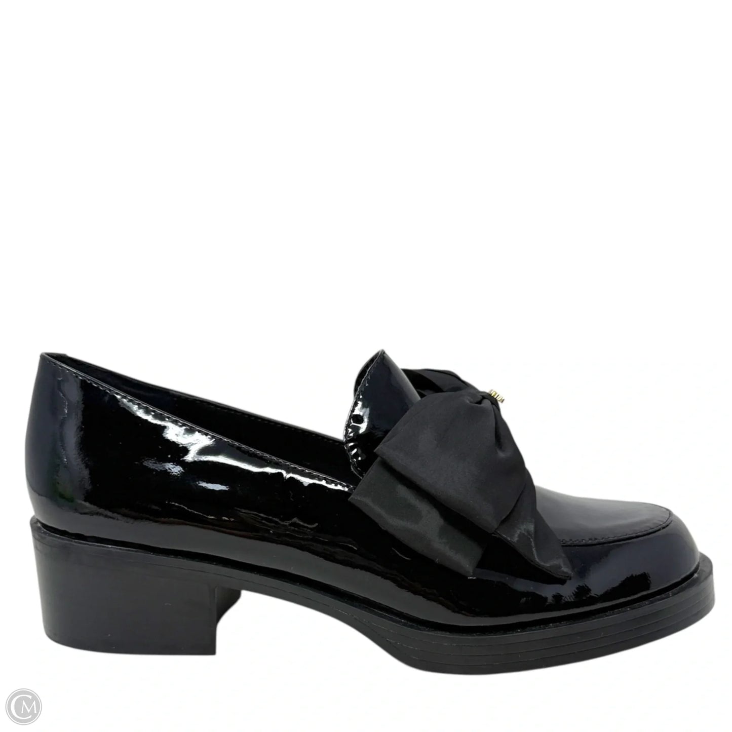 Camilia Bow Slip-On Loafers Designer By Karl Lagerfeld In Black, Size: 9