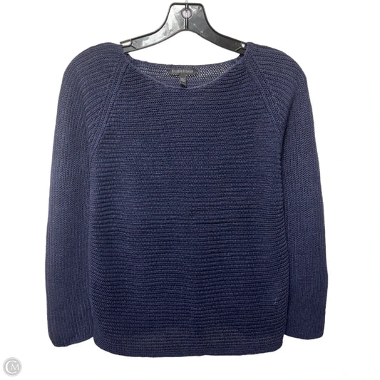 Linen Sweater By Eileen Fisher In Navy, Size: Xs