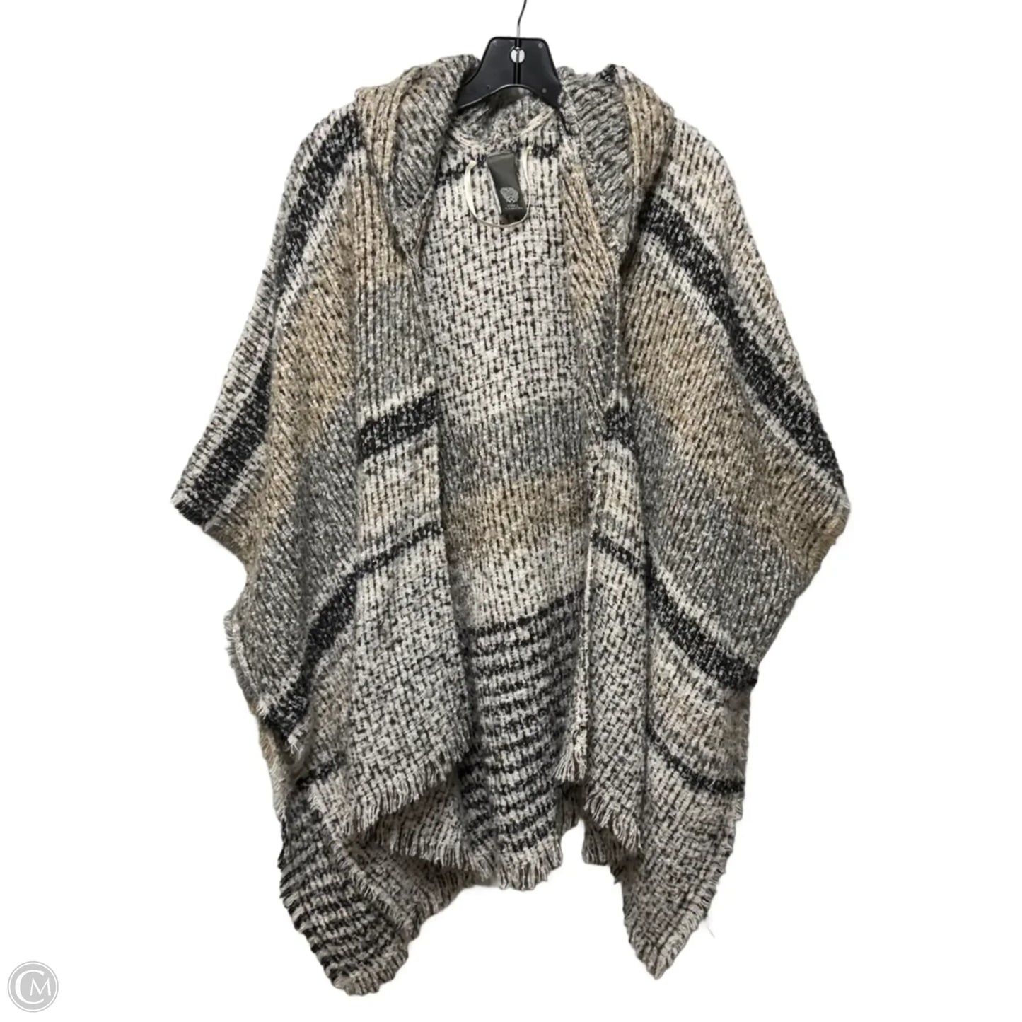 Hooded Poncho By Vince Camuto In Multi-colored, Size: Osfm