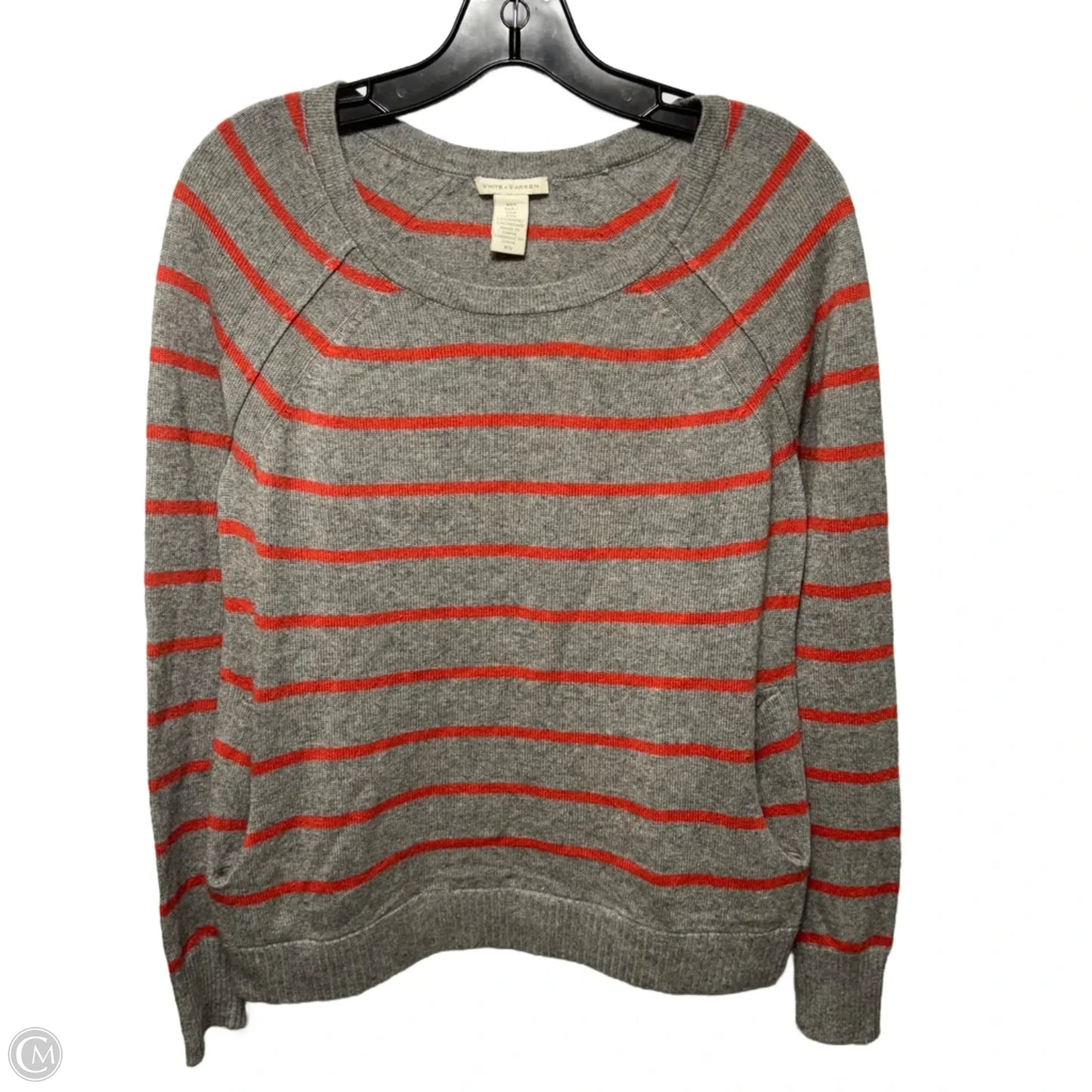 Silk & Cashmere Sweater By White And Warren In Striped Pattern, Size: Xs