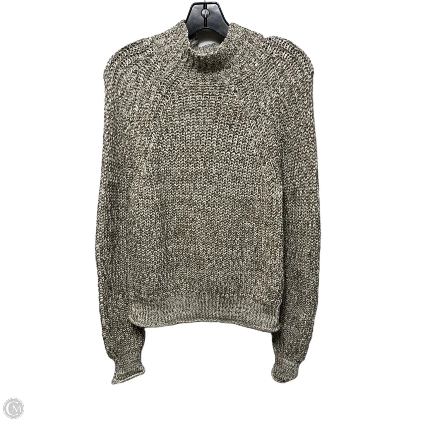 Sweater By Madewell In Green & White, Size: S
