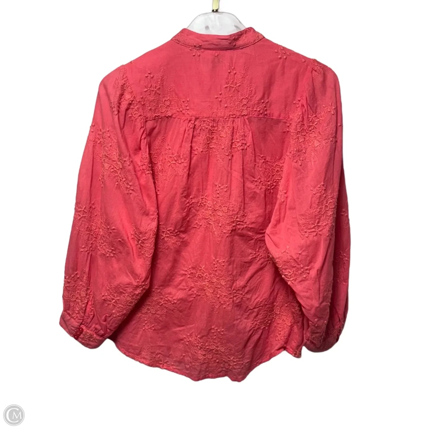 Bella Femme Embroidered Puff Sleeve Top By Pilcro In Pink, Size: S