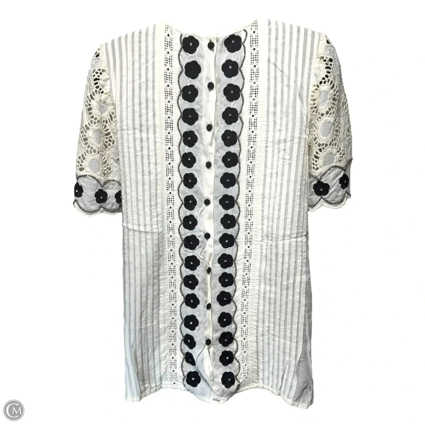 Veille Lace Peasant Top By Floreat In Cream, Size: 8