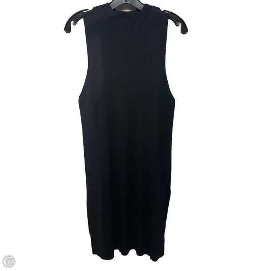 Ribbed Split Side Tunic Sleeveless By Anthropologie In Black, Size: Xl