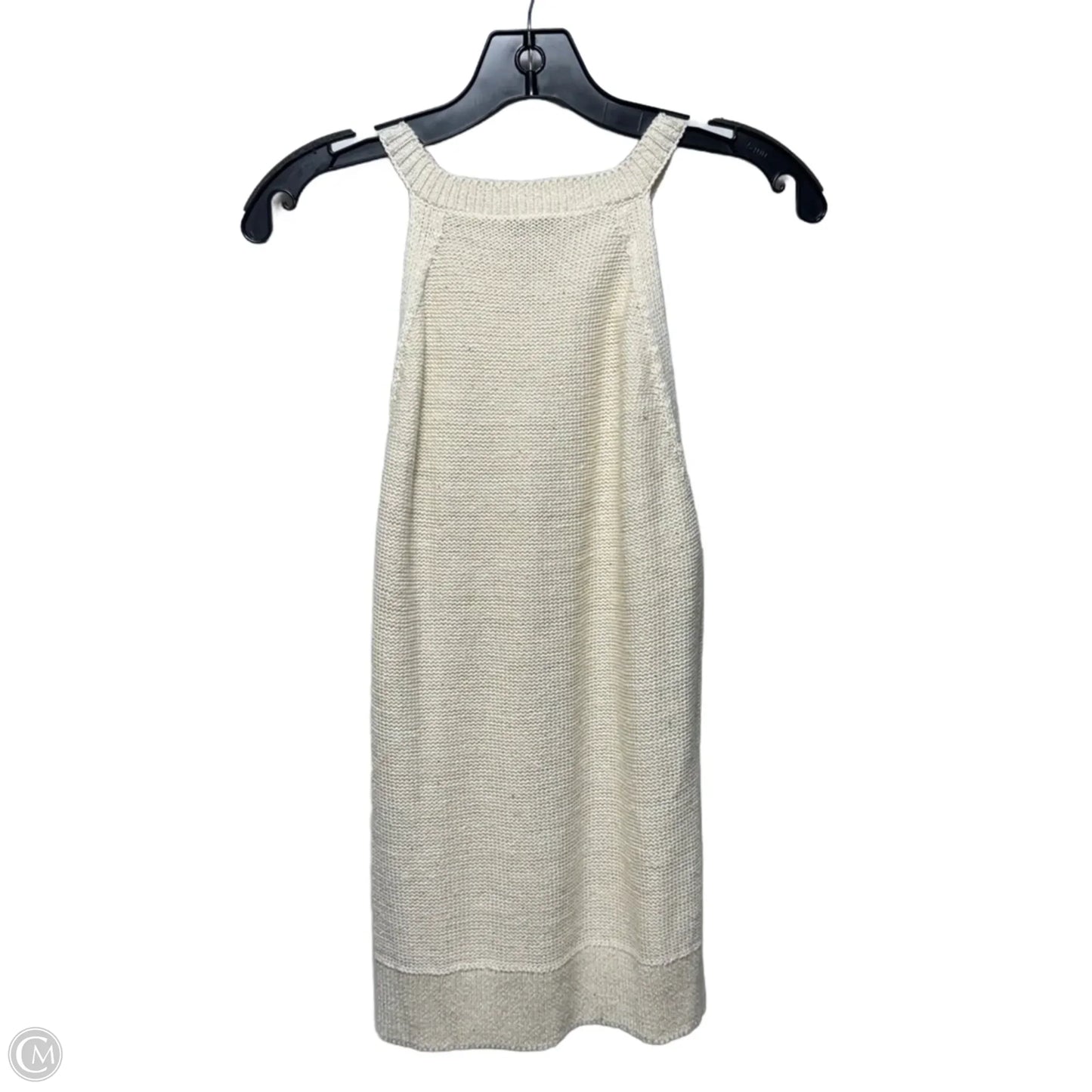 Linen Blend Knit Top Sleeveless Designer By Lafayette 148 In Cream, Size: M