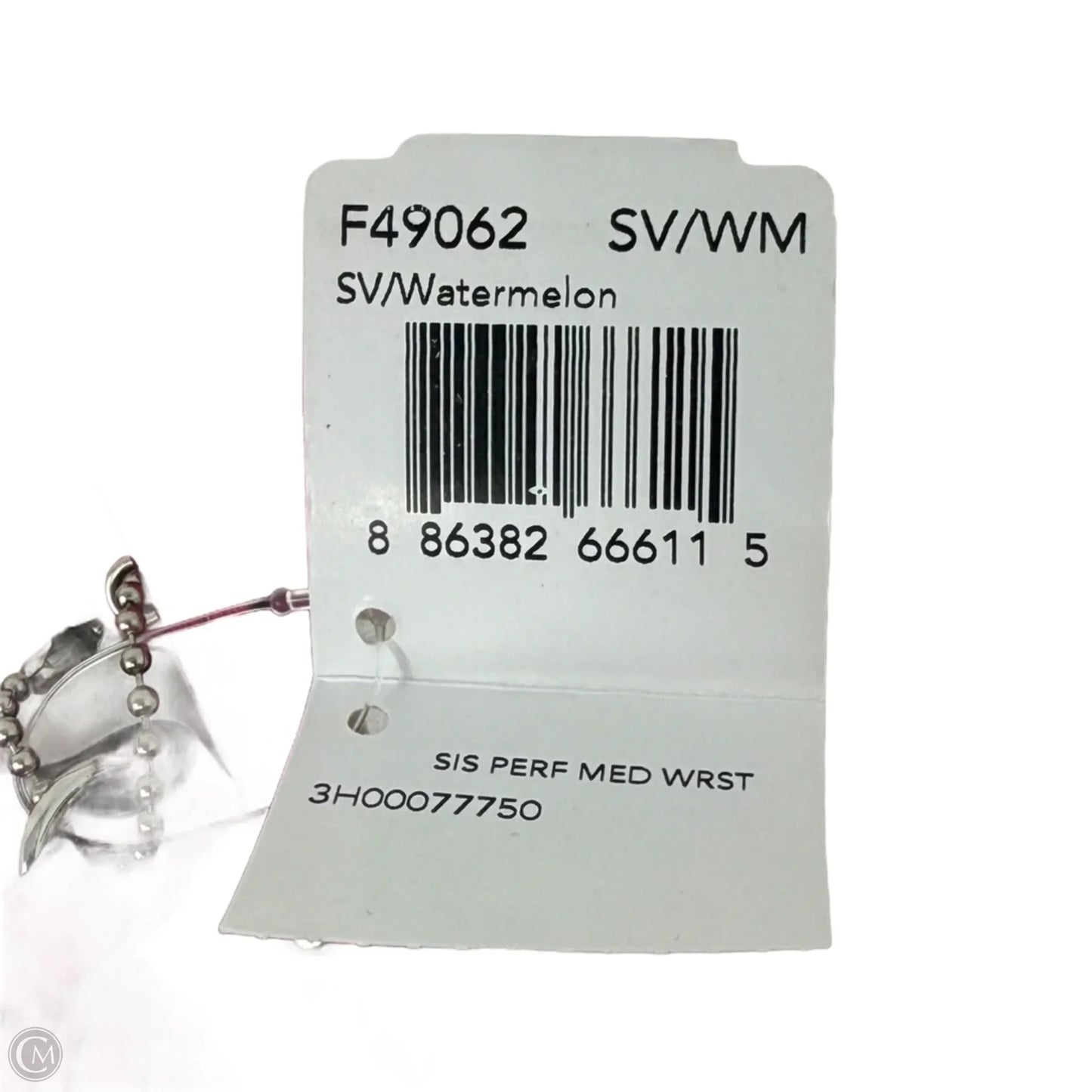 Signature Stripe Perforated Wristlet In Watermelon Designer By Coach, Size: Medium