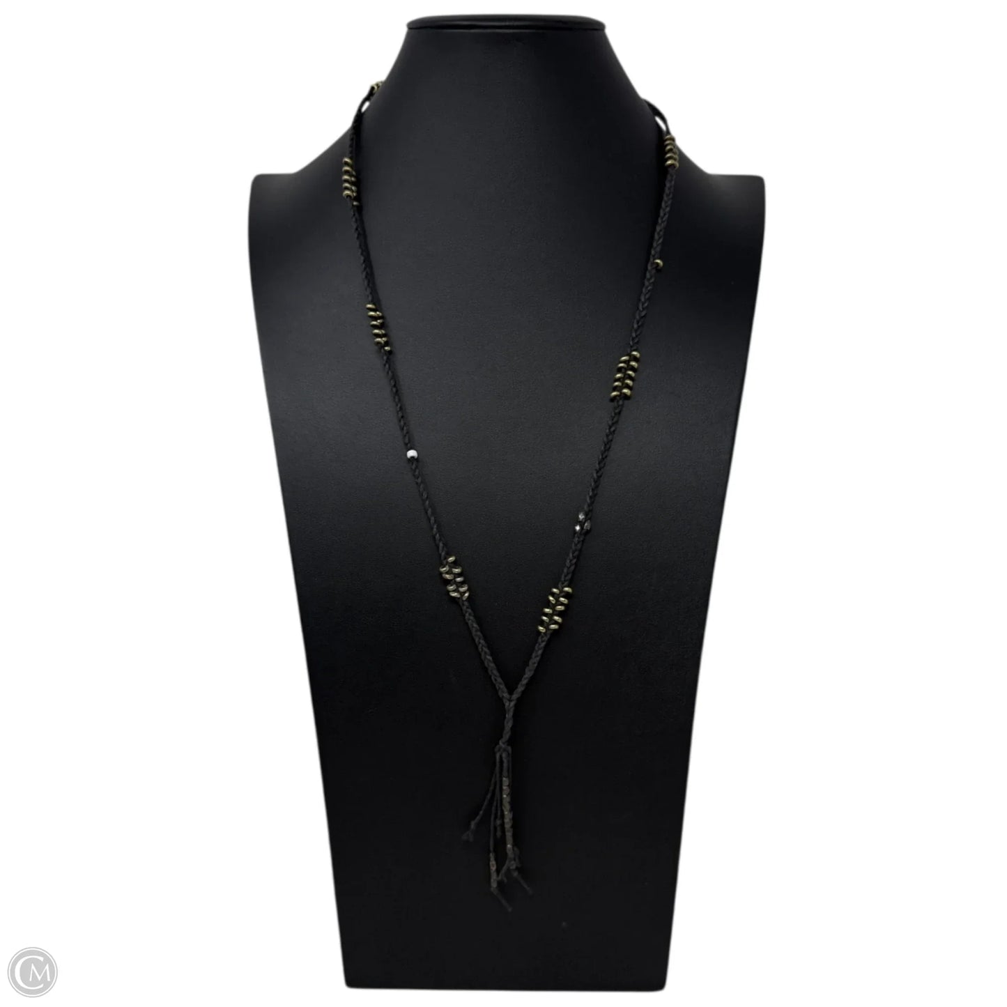Braided Leather Lariat & Y-drop Necklace