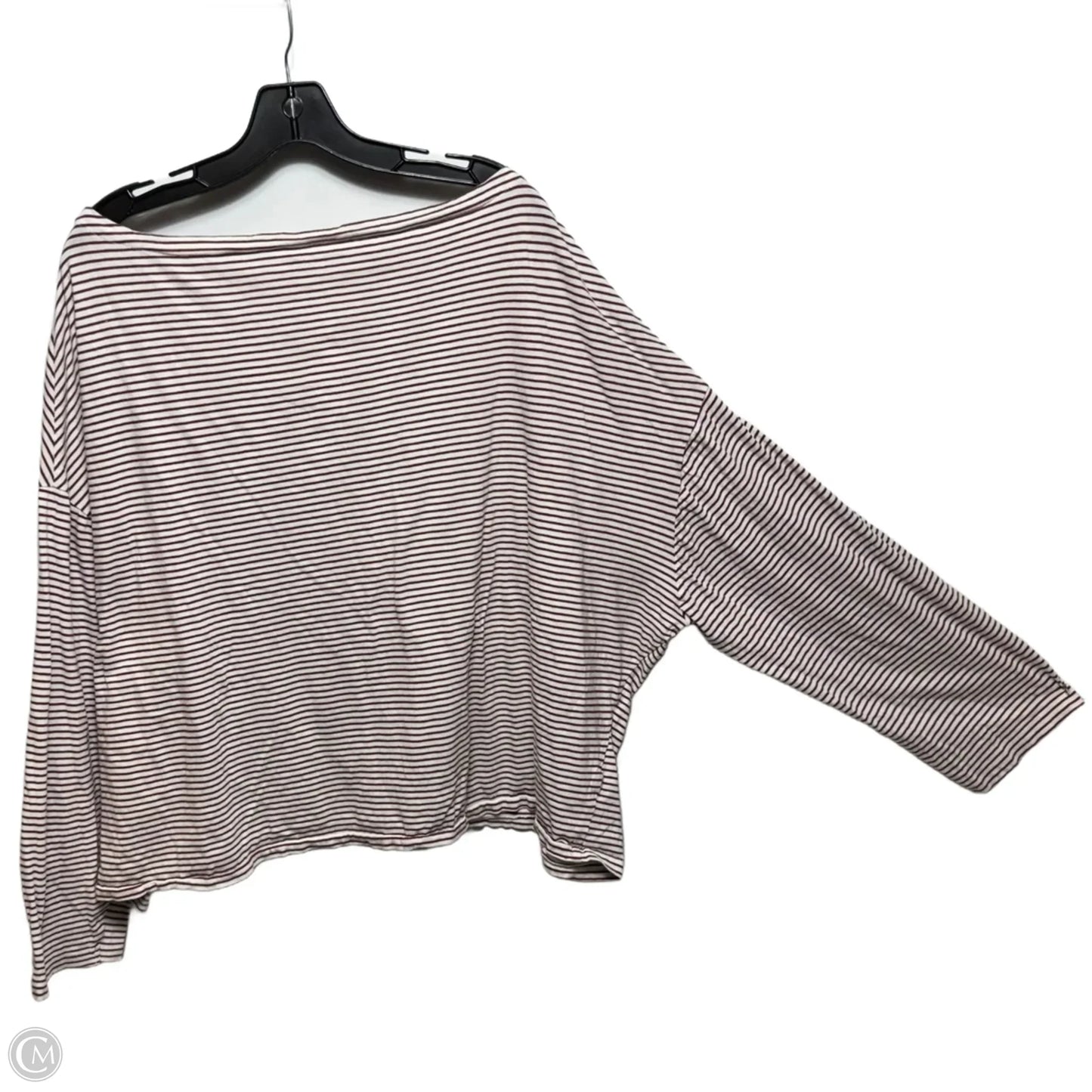 Top Long Sleeve Designer By All Saints In Striped Pattern, Size: L