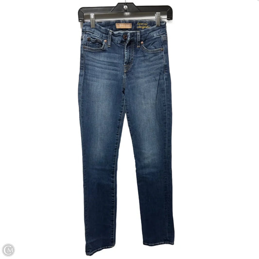 Kimmie Jeans Straight By 7 For All Mankind In Blue Denim, Size: 2