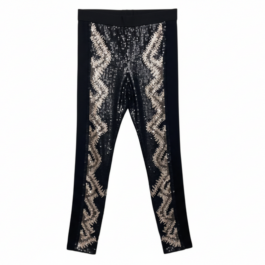 Sequin Pants Leggings By Bcbgmaxazria In Multi-colored, Size: S