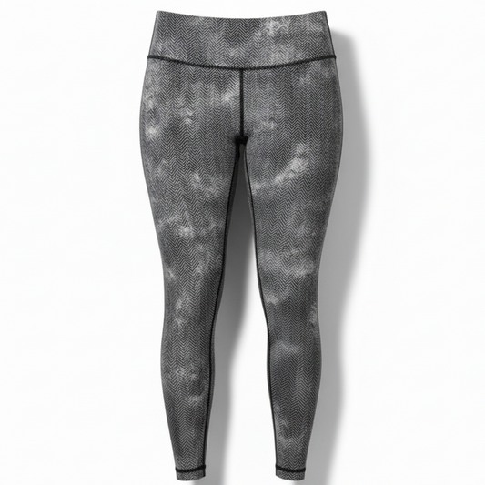 Athletic Leggings By Lululemon In Black & White, Size: 6