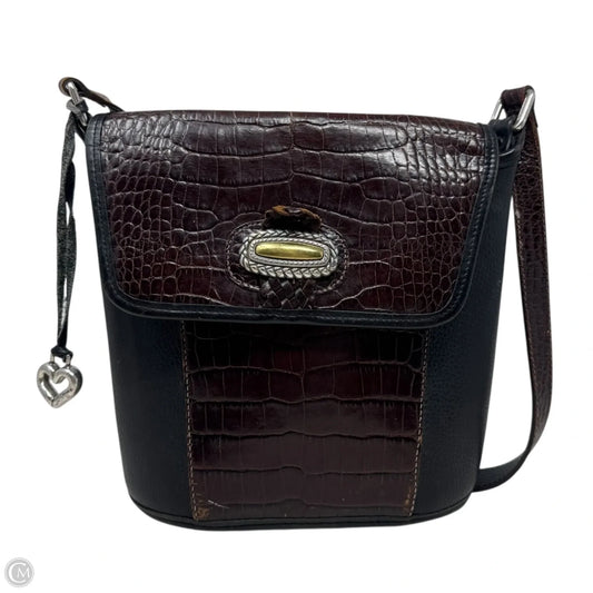 Vintage H1509 Magdaleine Leather Shoulder Bag By Brighton, Size: Medium