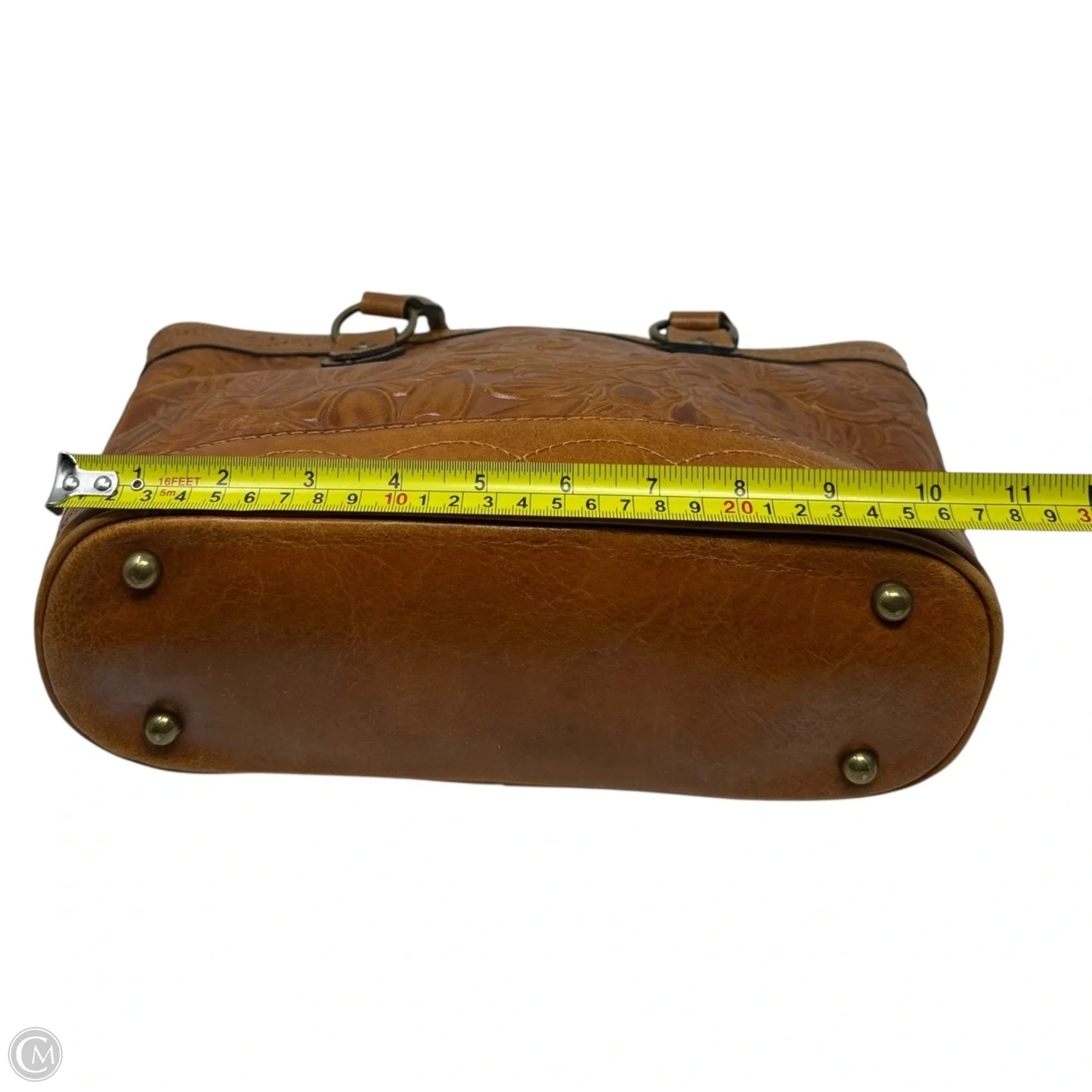 Zorita Tooled Leather Satchel Designer By Patricia Nash, Size: Medium