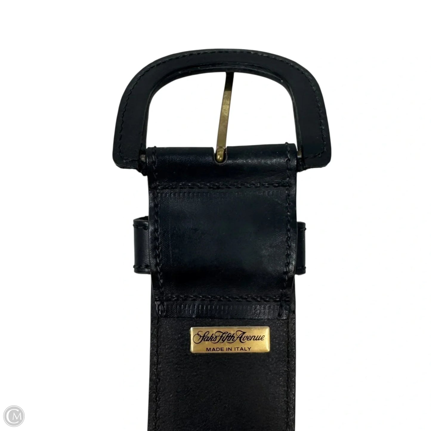 Vintage Thick Belt Leather By Saks Fifth Avenue, Size: Medium