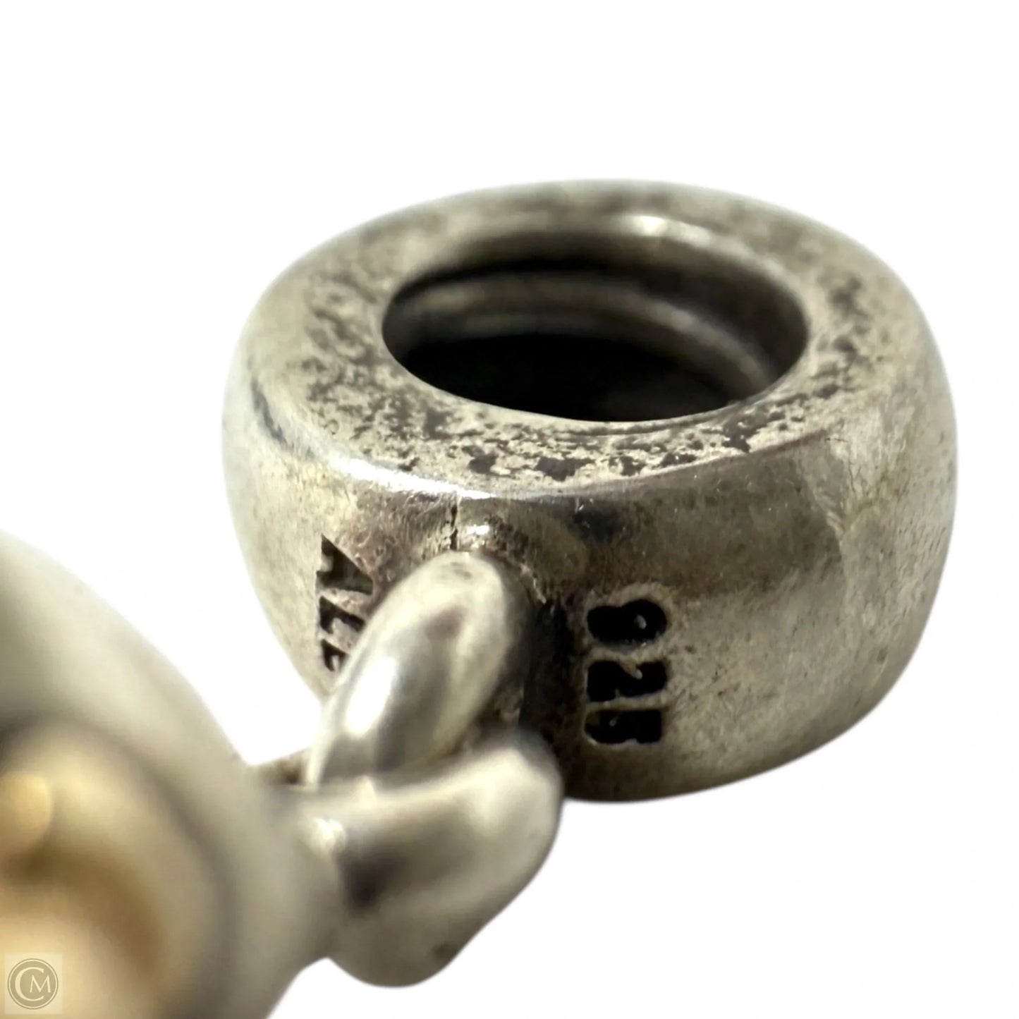 Sterling Silver, 14k Gold & CZ Baby Boy Booty Dangle Charm By Pandora