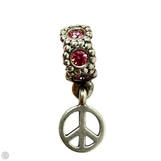 Sterling Silver & Pink CZ Peace Dangle Charm By Pandora