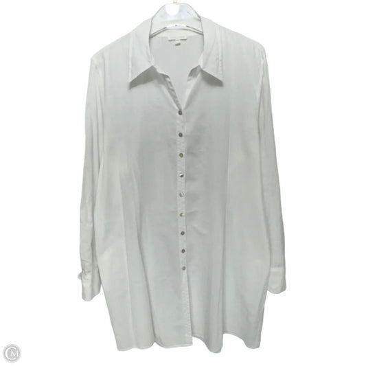 Tunic Long Sleeve By Eileen Fisher In White, Size: Xl