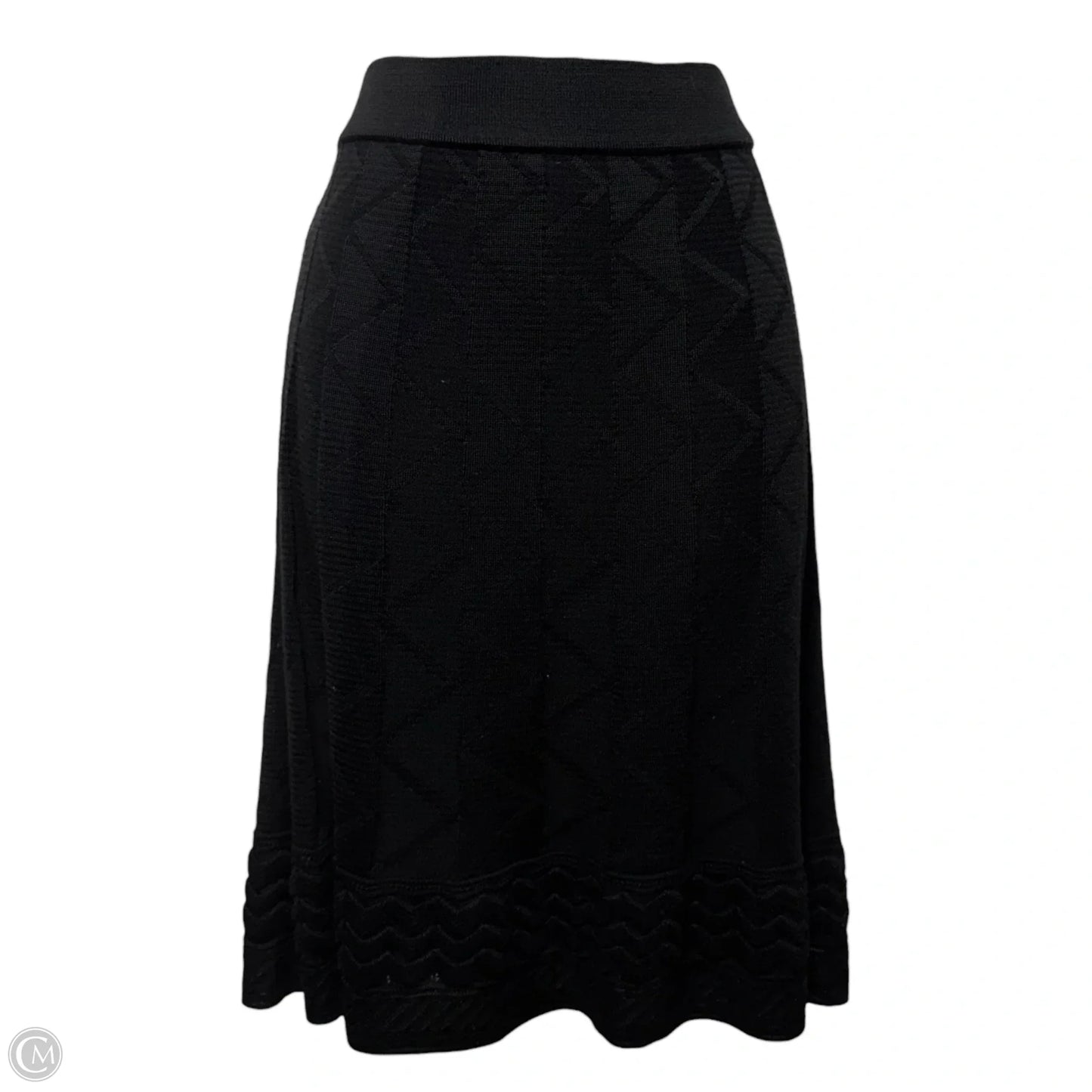 Knit Chevron Skirt Luxury Designer By Missoni In Black, Size: 6