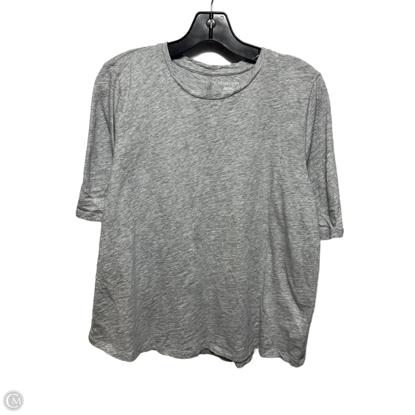 Top Short Sleeve Basic By Eileen Fisher In Grey, Size: L