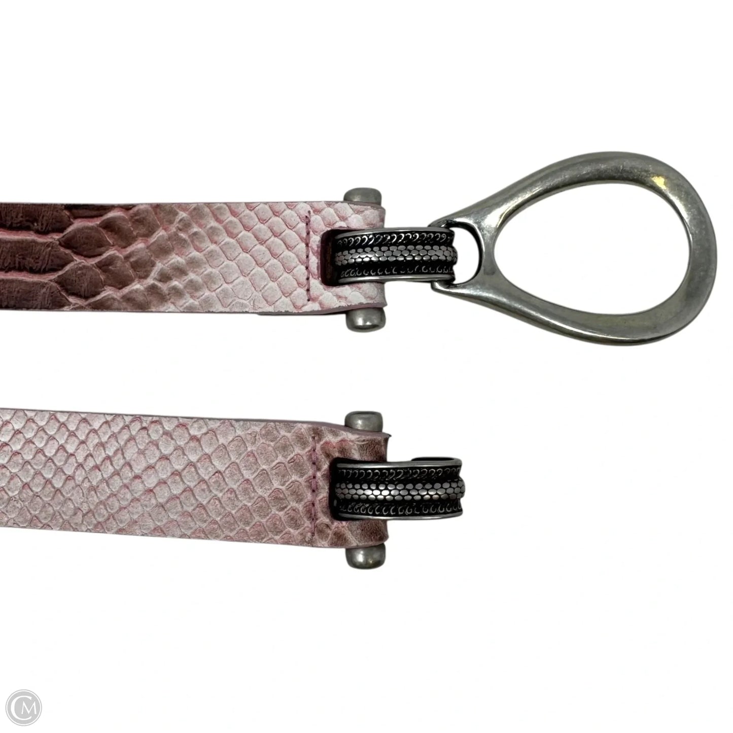 Snakeskin Belt Leather By Garuglieri, Size: Large