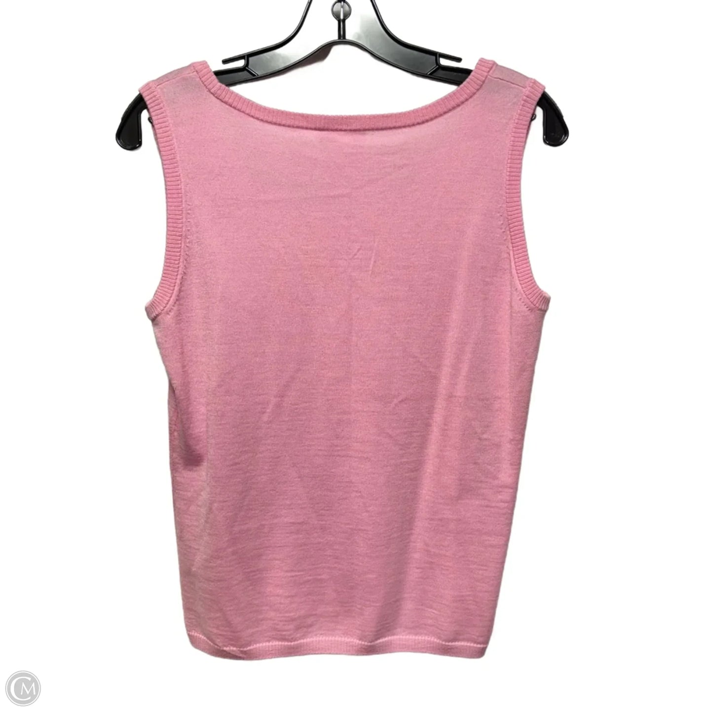 Wool Knit Tank Top Sleeveless Designer By Escada In Pink, Size: M (40 EU)