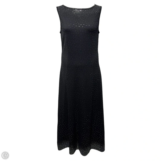 Paillette Knit Maxi Dress Luxury Designer By St John Evening In Black, Size: 10