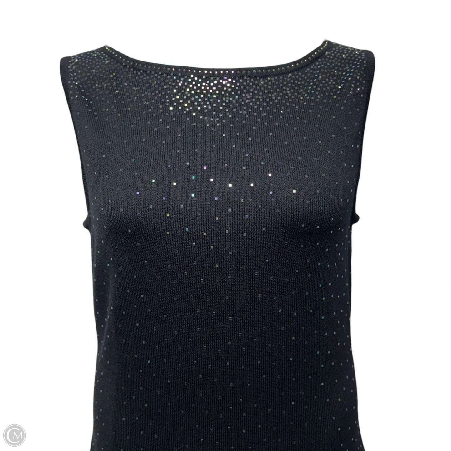 Paillette Knit Maxi Dress Luxury Designer By St John Evening In Black, Size: 10