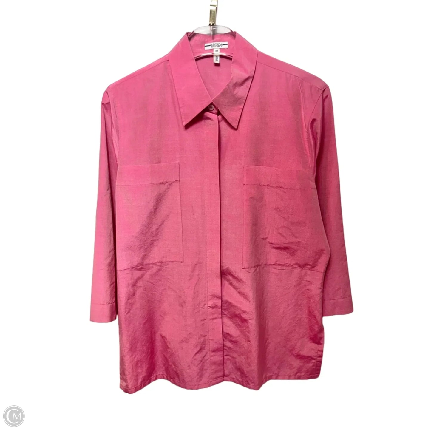 Silk Blend Shirt Designer By Escada Sport In Pink, Size: M (38 EU)