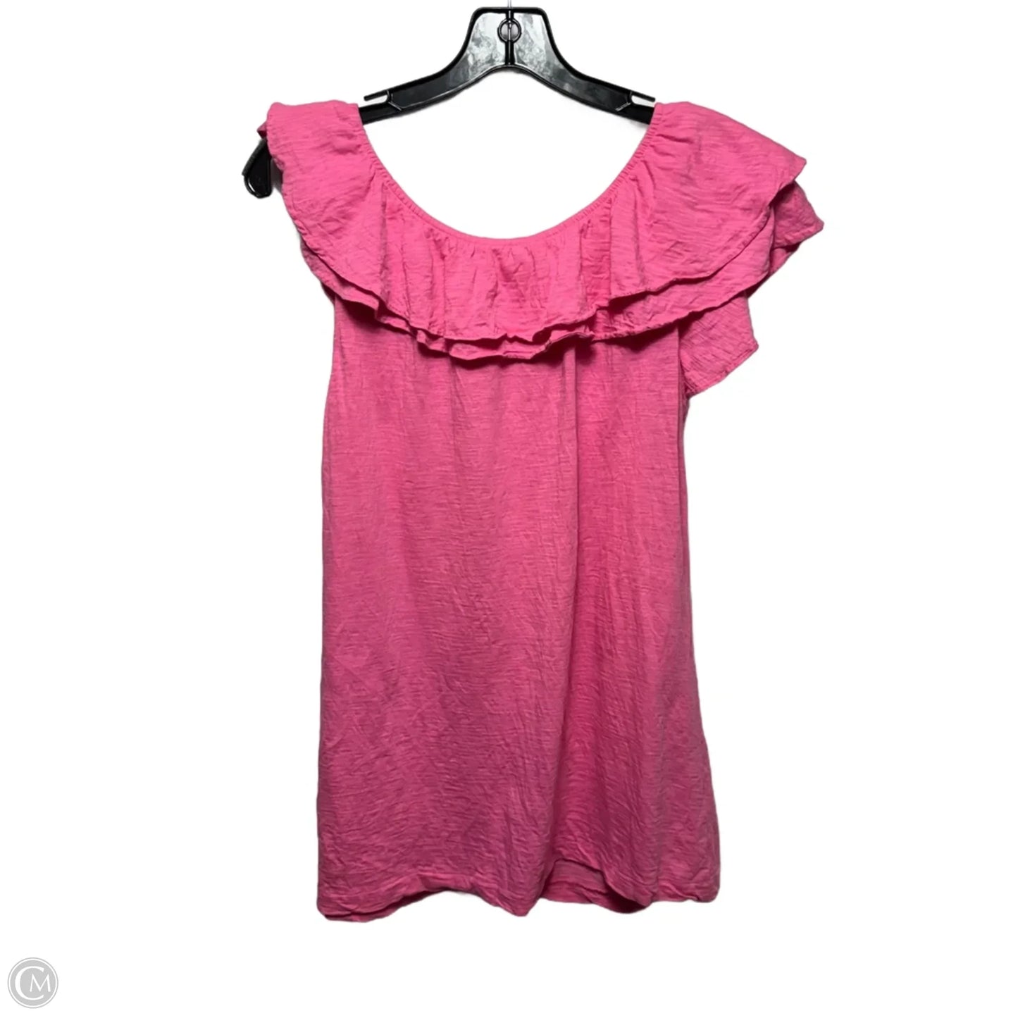 Wynne Ruffle Top Designer By Lilly Pulitzer In Pink, Size: XL